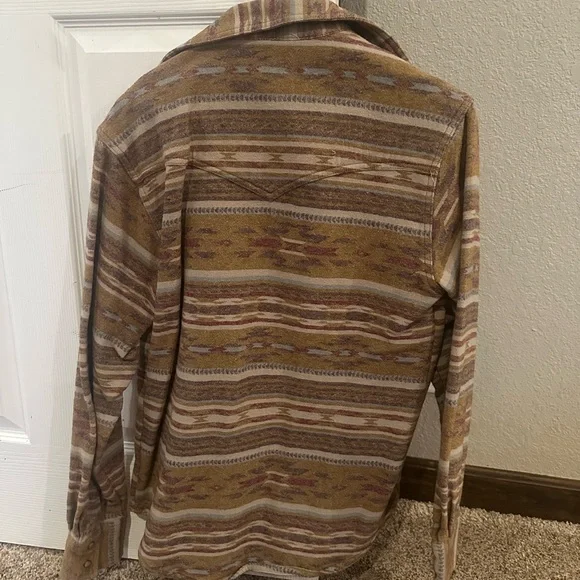 Wrangler Men's Multicolor Striped Shirt Jacket - Picture 2 of 2